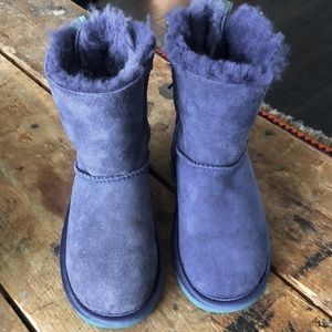 Kids Bailey Bow UGGS, sz 12 purple/turquoise.
